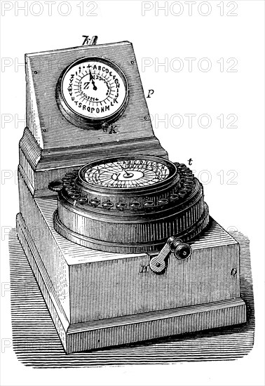 a needle telegraph produced by Charles Wheatstone  /  ein Zeigertelegraf von Charles Wheatstone