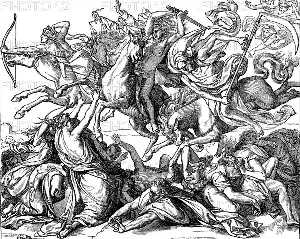 Four Horsemen of the Apocalypse by Peter von Cornelius  /  Vier apokalyptische Reiter von Peter von Cornelius