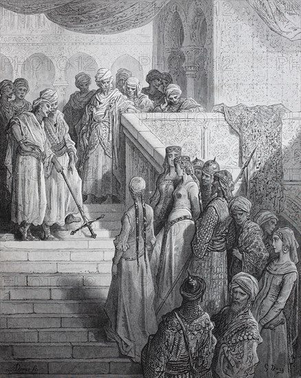 the women caught during the 1st crusade at Jerusalem. Die gefangenen Frauen des ersten Kreuzzug in Jerusalem