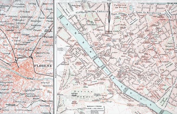 historical map of Firenze