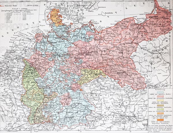 the legal areas in the german empire 1885