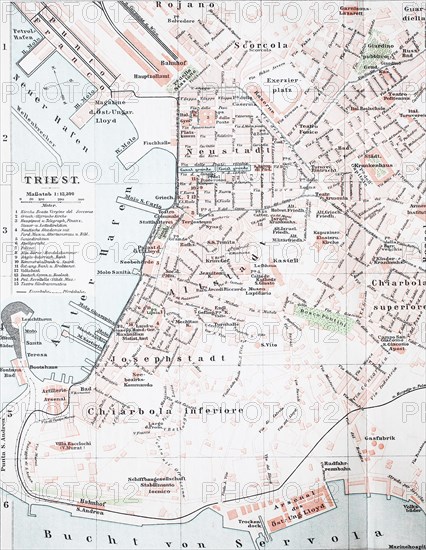 a historical map of Trieste