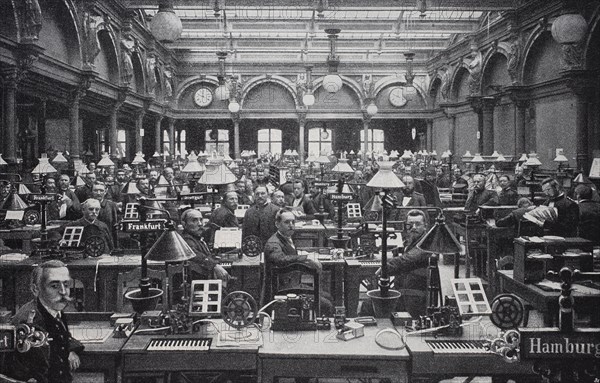 the Telegraphy station with Electro-motor Printing Telegraphs at Berlin