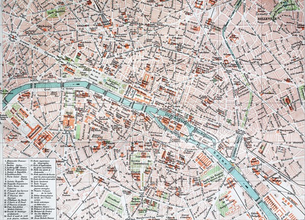 street map of Paris
