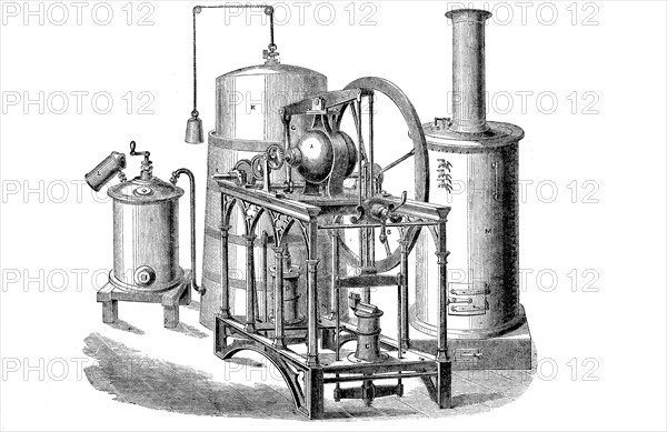 a machine for the production of steam and soda