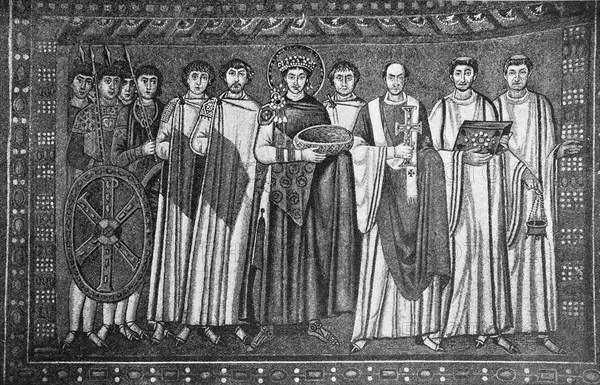 Emperor Justinian with his retinue