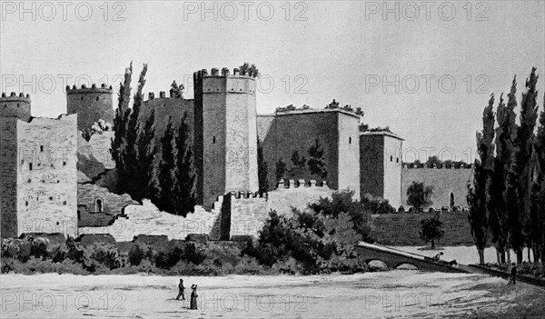 Walls of Constantinople with the golden gate