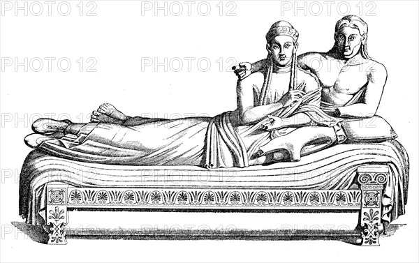Etruscan clay sarcophagus from Cäre