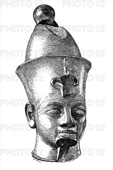 Dhutmes III. head of a colossal statue of the king