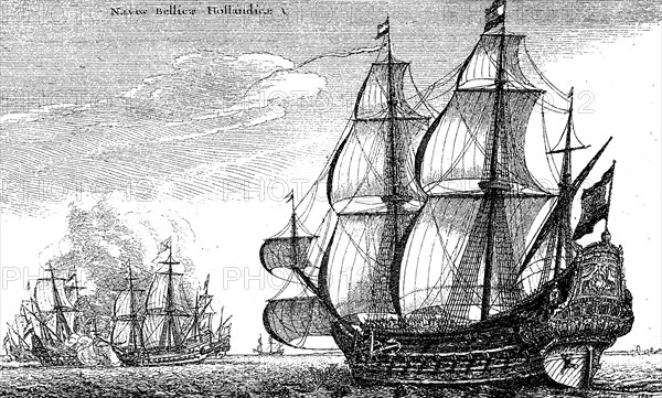 Dutch warship in the first half of the 17th century / Hollaendische Kriegsschiff in der ersten Haelfte des 17. Jahrhunderts