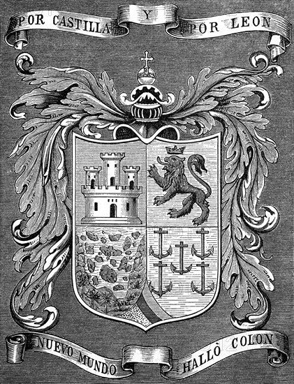 Coat of arms of Christopher Columbus  /  Wappen des Christoph Kolumbus