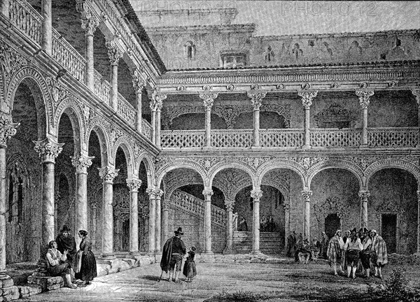 Courtyard in the Archiepiscopal Palace of Alcala de Henares