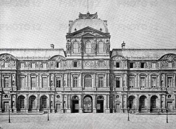 The west wing of the Louvre in Paris