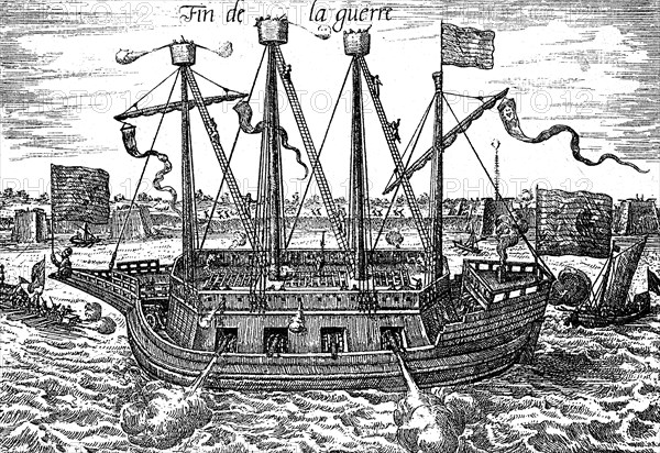 The rebel ship Fin de la Guerre during the siege of Antwerp