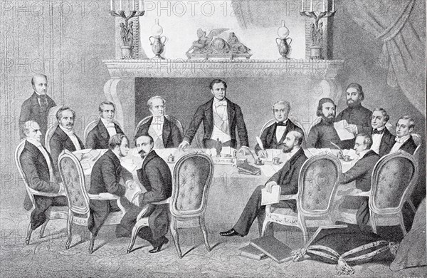 The Treaty of Paris of 1856 settled the Crimean War between the Russian Empire and an alliance of the Ottoman Empire