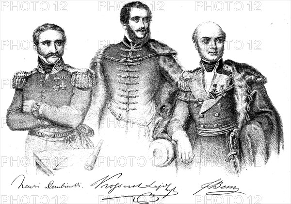 The leaders of the Hungarian uprising of 1848/1849