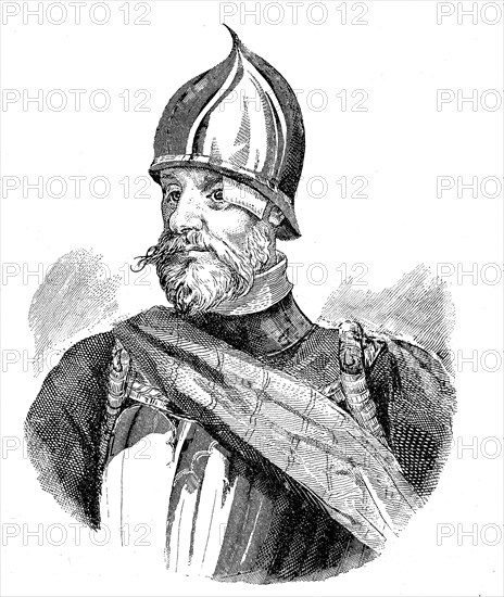 Johann Bizka in his armor / Johann Bizka in seiner Rüstung