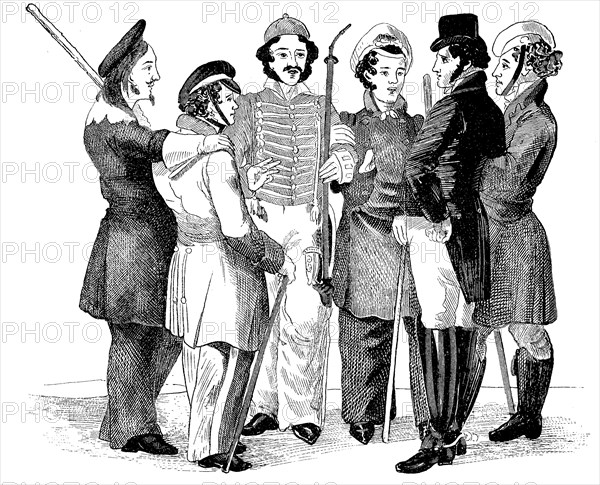 Leipzig students in 1816