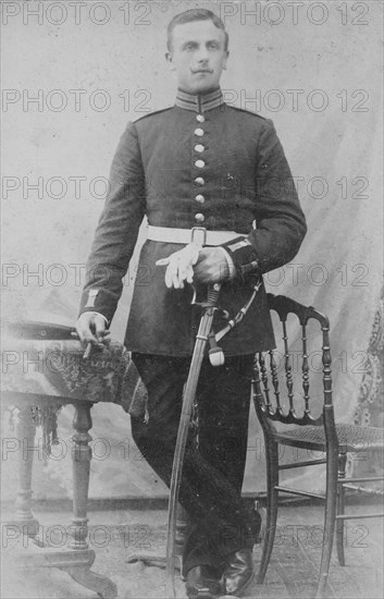 Man in uniform with sword