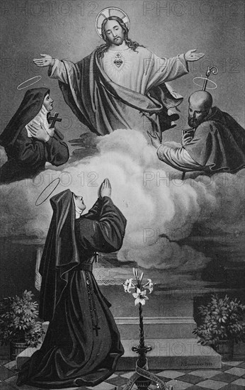 Heiligster Mr. Gesus with Jane Frances de Chantal Fremyot