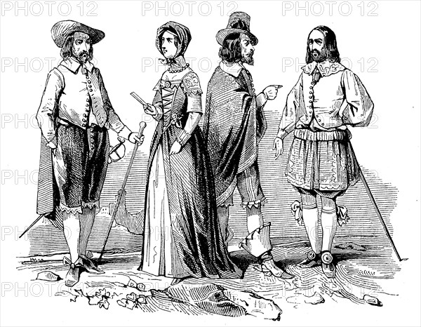 Costumes from England in 1670