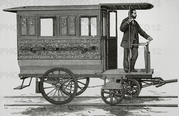 Bus-tram with Canterac system, for passengers