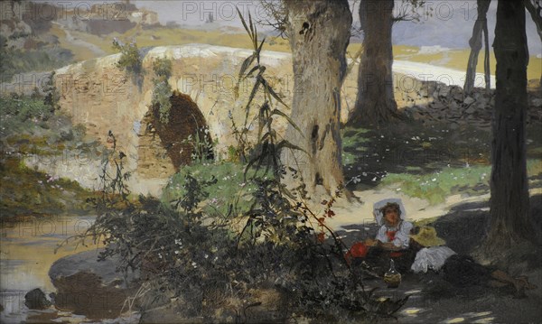 Henryk Siemiradzki, Landscape with Figures, 1884