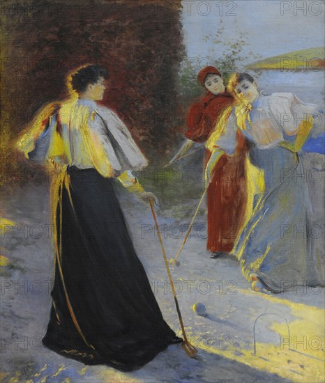 Leon Wyczolkowski, A Game of Croquet, 1895