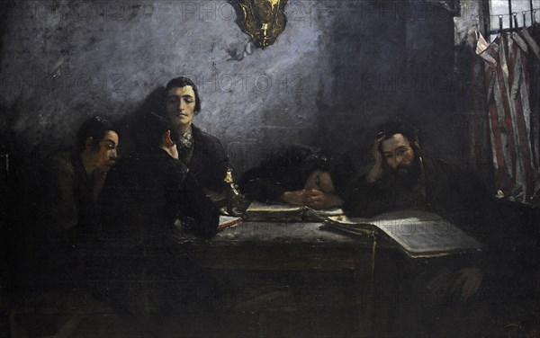 Samuel Hirszenberg, School of Talmudists, 1887