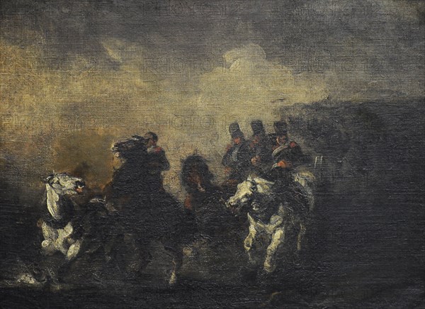 Piotr Michalowski, Artillery Crossing a River, ca