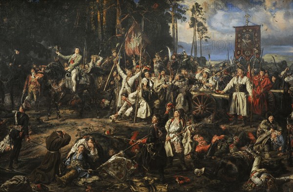 Tadeusz Kosciuszko, Kosciuszko in Raclawice, 1888, by Jan Matejko