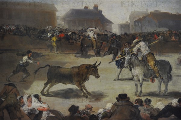 Francisco de Goya y Lucientes, Bulls in a town, 1808-1812