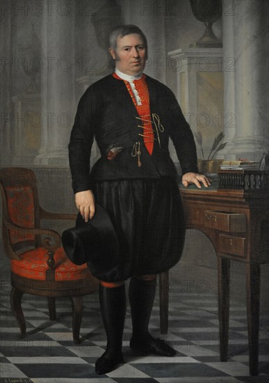 Antonio Maria Esquivel y Suarez de Urbina, Portrait of Santiago Alonso Cordero el Maragato, 1842