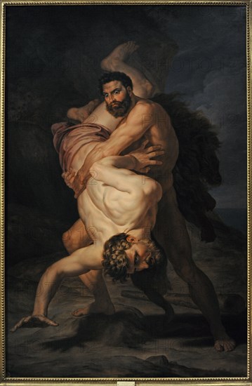 Rafael Tegeo, Heracles and Antaeus, 1835-1836