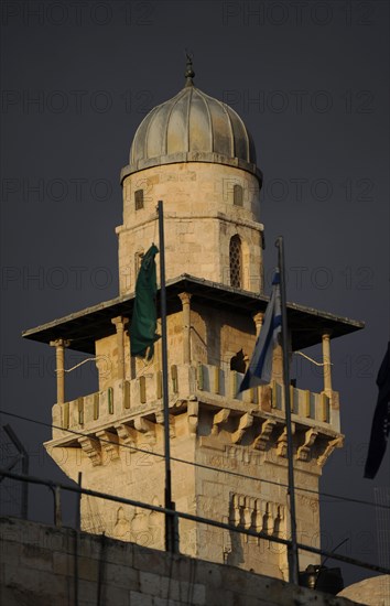 Bab al-Silsila minaret, Israel, Jerusalem,