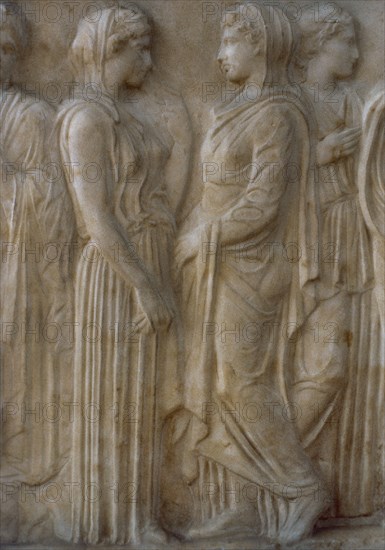 Votive relief dedicated by Xenokrateia to the river-God Kephisos