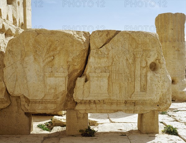 Relief depicting Aglibol, god of the Moon, Syria, Palmyra,