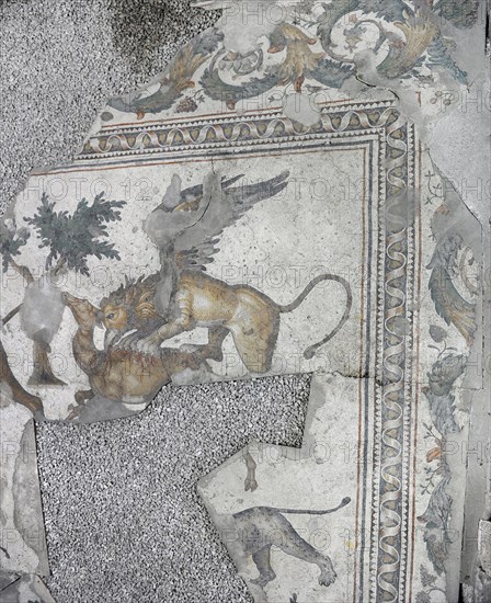 Great Palace of Constantinople, Fantastic winged animal attacking a deer