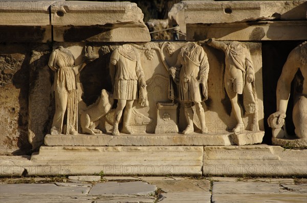 Stage relief from the Theatre of Dionysus, Greece, Athens,