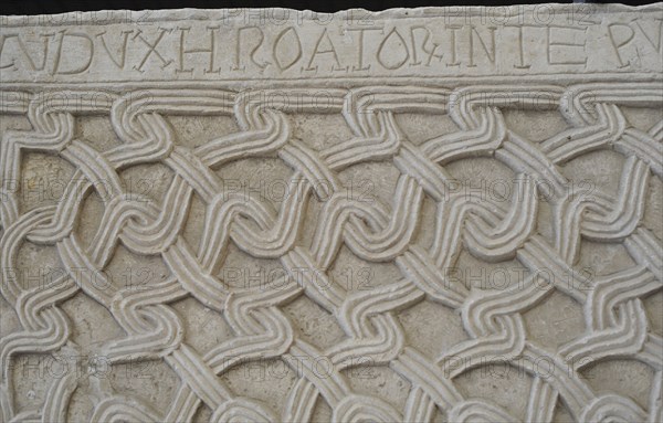 Ambo slabs with the names of Duke Svetoslav and Drzislav the Great Duke, from Kapitul, near Knin, 10th century