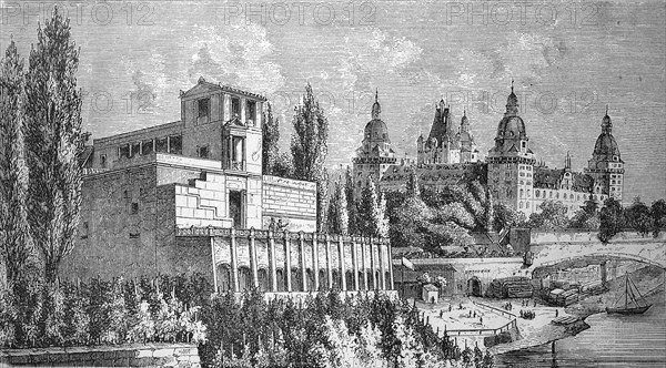 The Pompejanum and Johannisburg Castle in Aschaffenburg