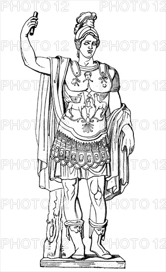 Image column of Alexander the Great in the Capitoline Museum in Rome in 1880  /  Bildsäule von Alexander der Große im Kapitolinischen Museum in Rom im Jahre 1880