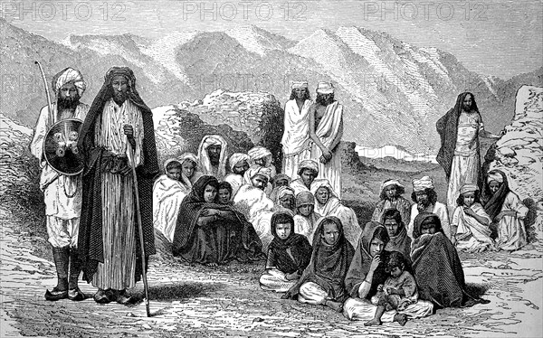 Mountain people in Afghanistan in 1870 / Bergbewohner in Afghanistan im Jahre 1870