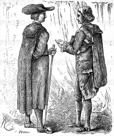 Italian abbate and abbe from the 17th century