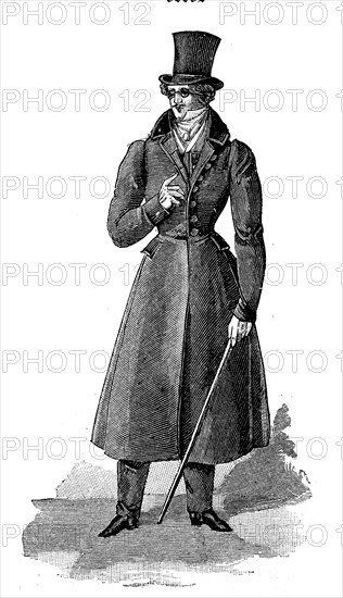 Men's fashion from 1828 in Germany  /  Männermode aus dem Jahre 1828 in Deutschland