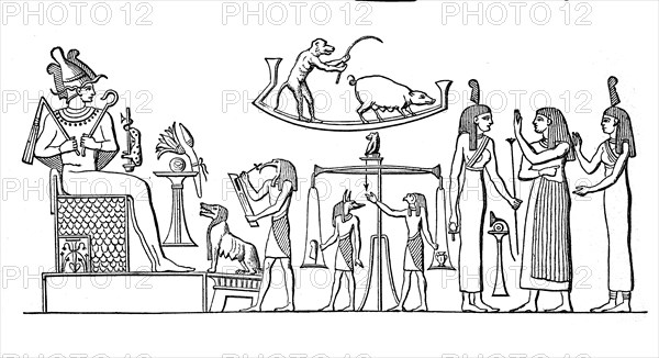 Ancient Egyptian court of the dead