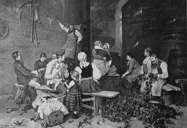 Quartering of soldiers with a hop farmer in the Hallertau