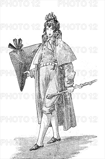 Men's fashion around 1802 in Central Europe  /  Männermode um 1802 in Mitteleuropa