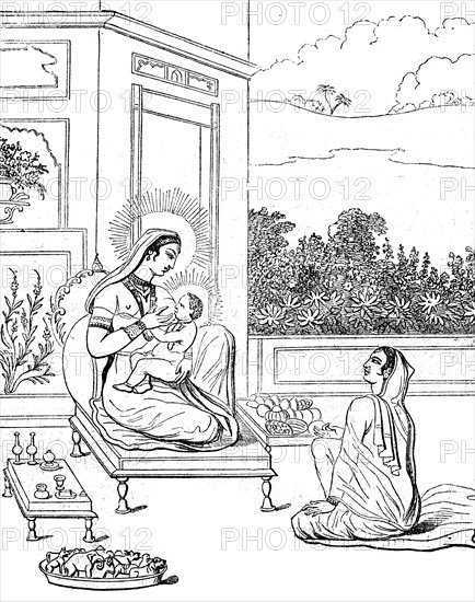 Maha-Madja and her son Sakhyanuni