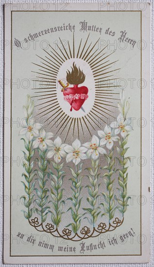 Holy image Jesus heart motif  /   Heiligenbild